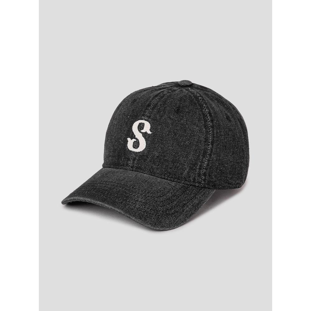 8SECONDS Denim Volume Embroidered Ball Cap Black