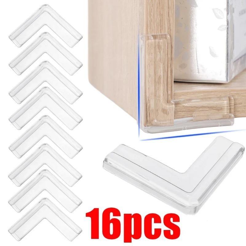 4~16PCS Safety Corner Protection Table Silicone Edge Corner Guard Transparent Anti Collision Desk Edge Protection Cover