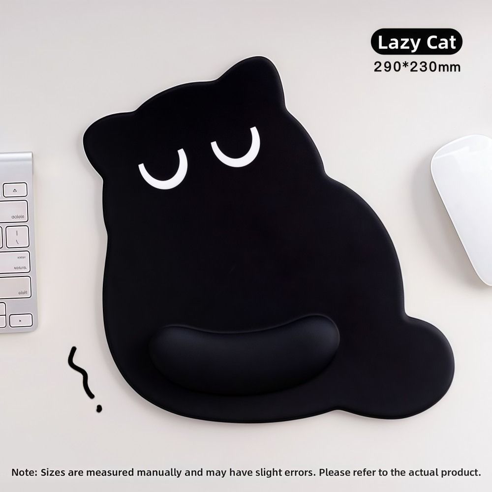 Big-eyed Cat Mouse Pad Soft Comfortable Wrist Rest Typing Pad Non-Slip Dirt-resistant Ergonomic Mouse Pad For Computer Office