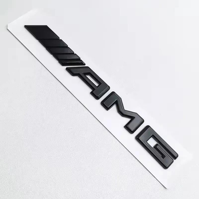 2025 Chaud Pour Benz Logo Noir ABS 3D Emblème AMG Lettres Badge Coffre de Voiture Pour Mercedes Benz W204 W205 W176 W177 W212 W213 AMG Stick