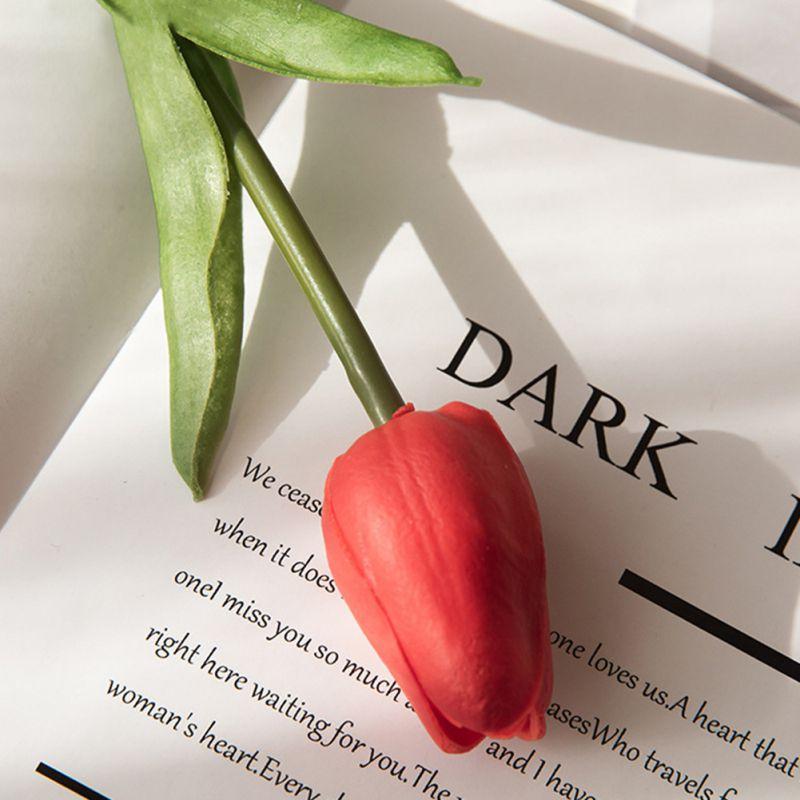 3Pcs Tulip Artificial Flower Real Touch Artificial Bouquet Fake Flower For Wedding Decoration Home Arrangement Flowers Decor