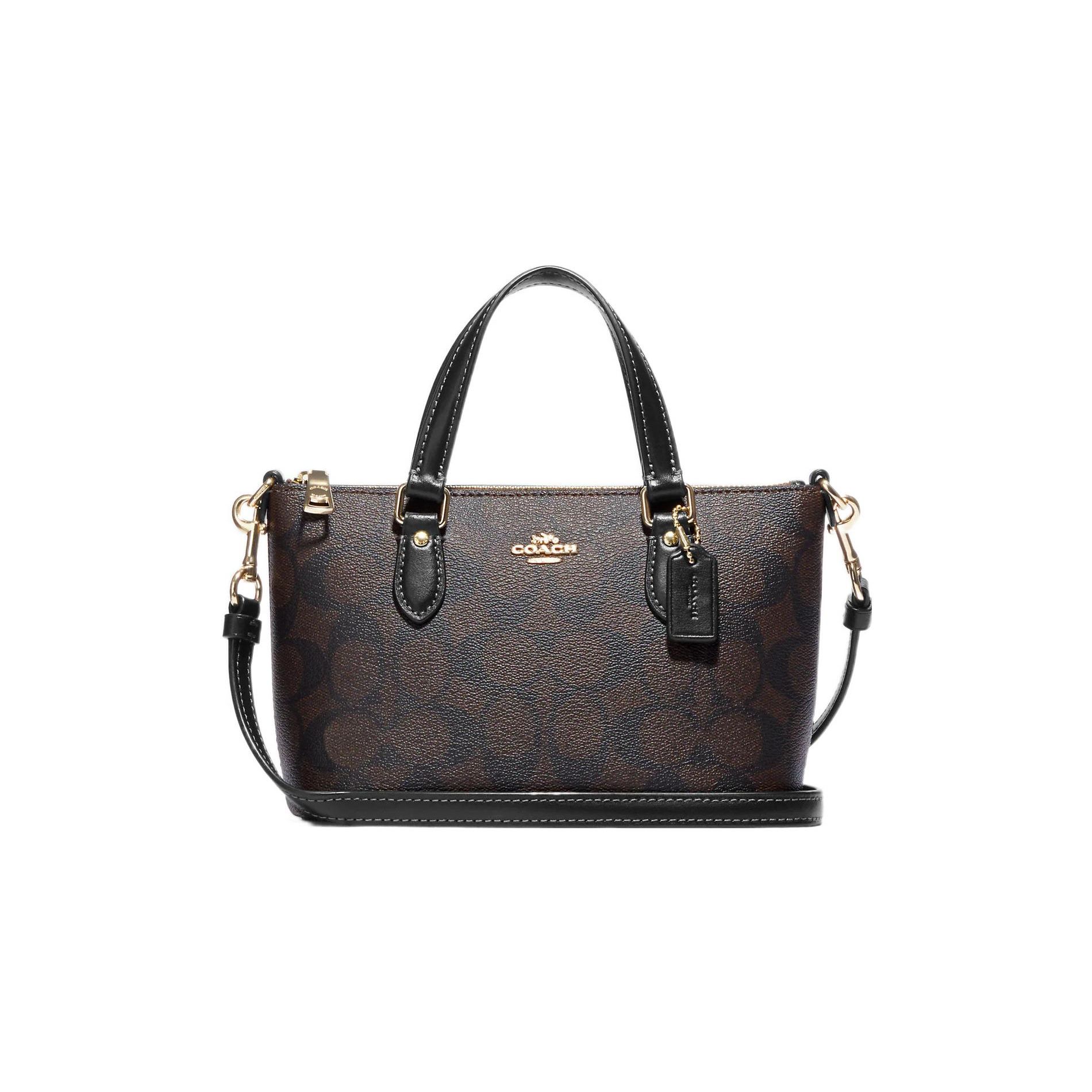 

Coach Gallery 18 Zip Closure Classic Monogram Canvas And Leather Handbag Women Handbags Brown CH468-IMAA8 Basic Set (Bag+Dust Bag)