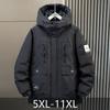 Модные зимние парки больших размеров 5XL-11XL, мужские пуховики с капюшоном, водонепроницаемые, повседневные, свободные, толстые, теплые, оверсайз, верхняя одежда, мужское пуховое пальто