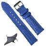 18mm Blue Stingray Leather Watch Galusha Replacement Watch Handmade Watch Strap with Wrist Blue [vinacreations] Strap, Strap, Band, Men's Buckle,