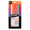 Gelly Roll Fluorescent Gel Pens 5 Pack Opaque Colors Drawing Doodling Journals Scrapbooking Halloween Crafts 1mm Tip