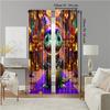 2 pcs   versatile polyester transparent curtains for home decoration Mardi Gras Dinosaur for use in bedrooms and living rooms