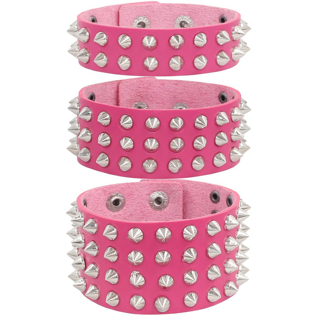 DIEZI Punk Vintage Gothic Goth Men Wrap Bracelet For Women Harajuku Black PU Leather Rivet Charm Bracelet Bangles Jewelry