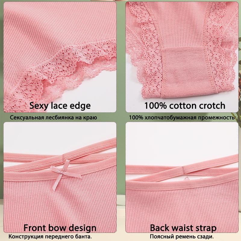 3 pezzi/set slip in cotone da donna mutandine a vita media biancheria intima sexy da donna mutandine con fiocco e spalline intimo comodo da donna