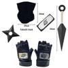 Available: Kakashi Mask, Naruto Kunai & Shuriken, Konoha Headband Set