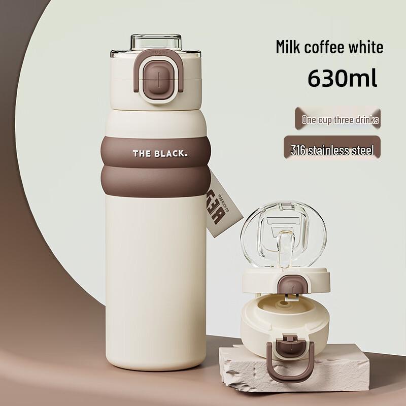 OLOEY Cute Insulated Water Bottle with Straw