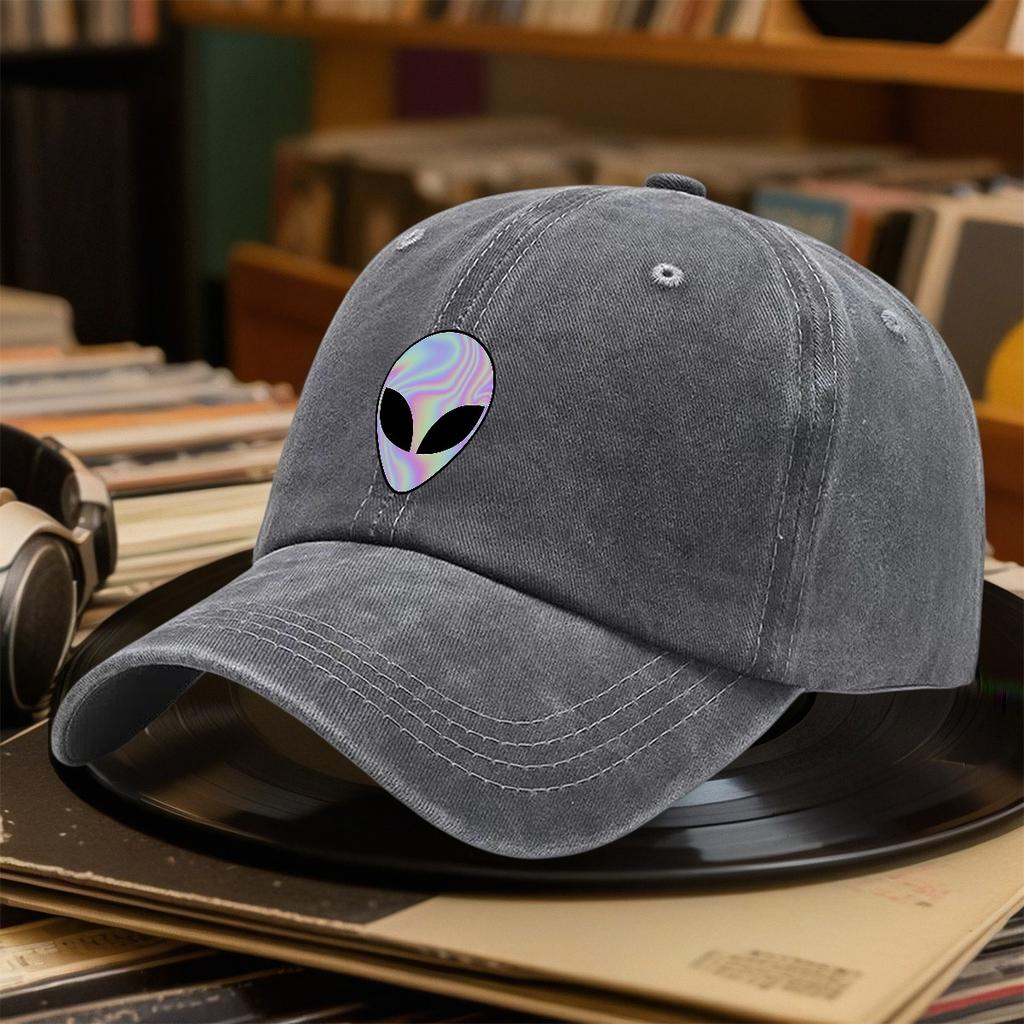 Alien UFO Logo Vintage Baseball Cap Hiking Hat Classic Printed Men And Women Party Street Lightweight Ideal Gift Suitable for Le