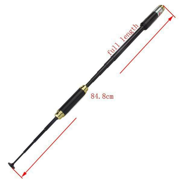AL-800 Dual-Band Walkie-Talkie Antenna: High Gain Telescopic Whip for 888S/5R/UV82, SMA Female