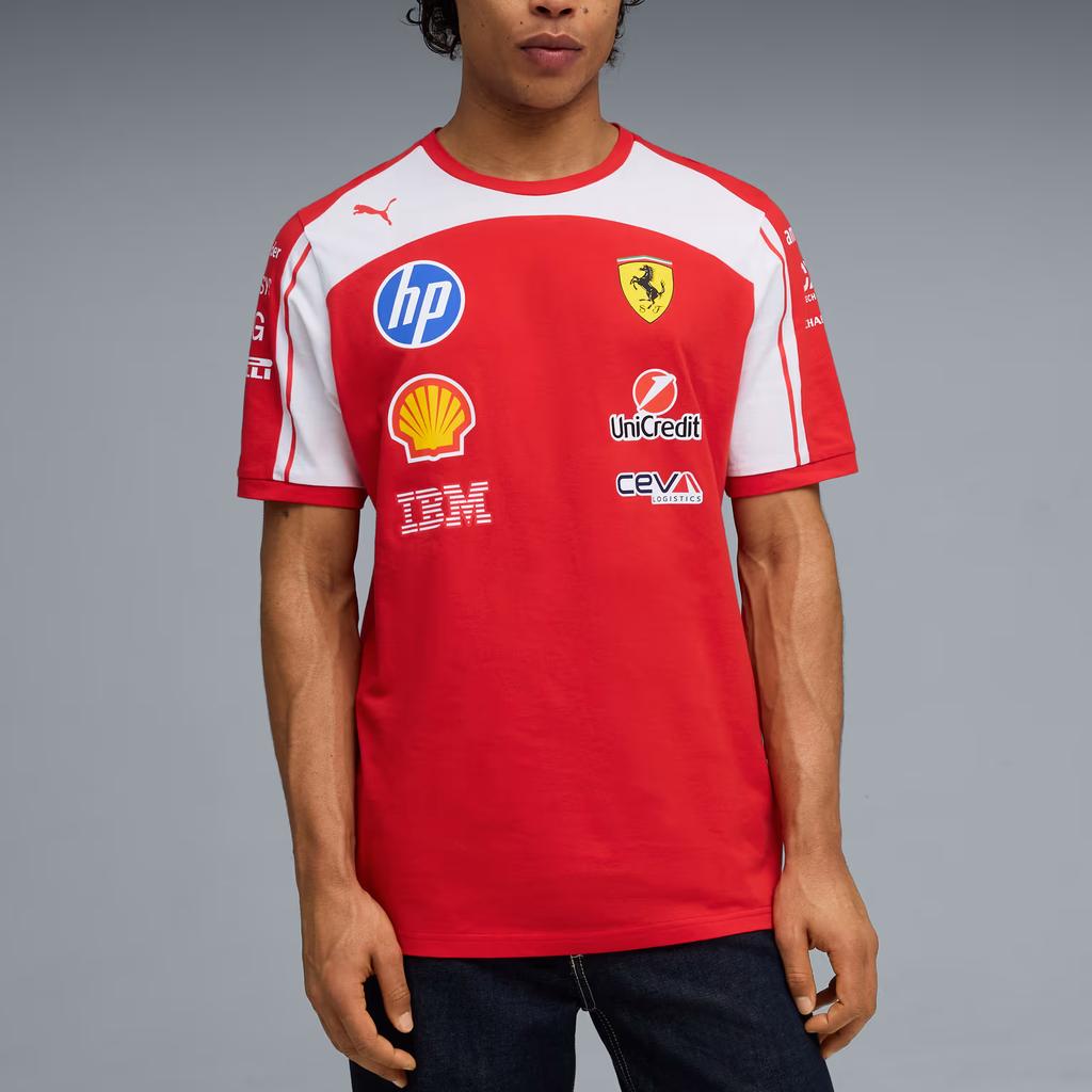 Puma Scuderia Ferrari Hp Replica Series Round Neck Short Sleeve T-Shirt Unisex Tops 713831-01