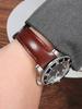 20mm For Any Brand Curved Arc Leather Watch Strap Genuine Cowhide Men Watchband For Rolex Gmt IWC Omega MIDO Citizen Bracelet