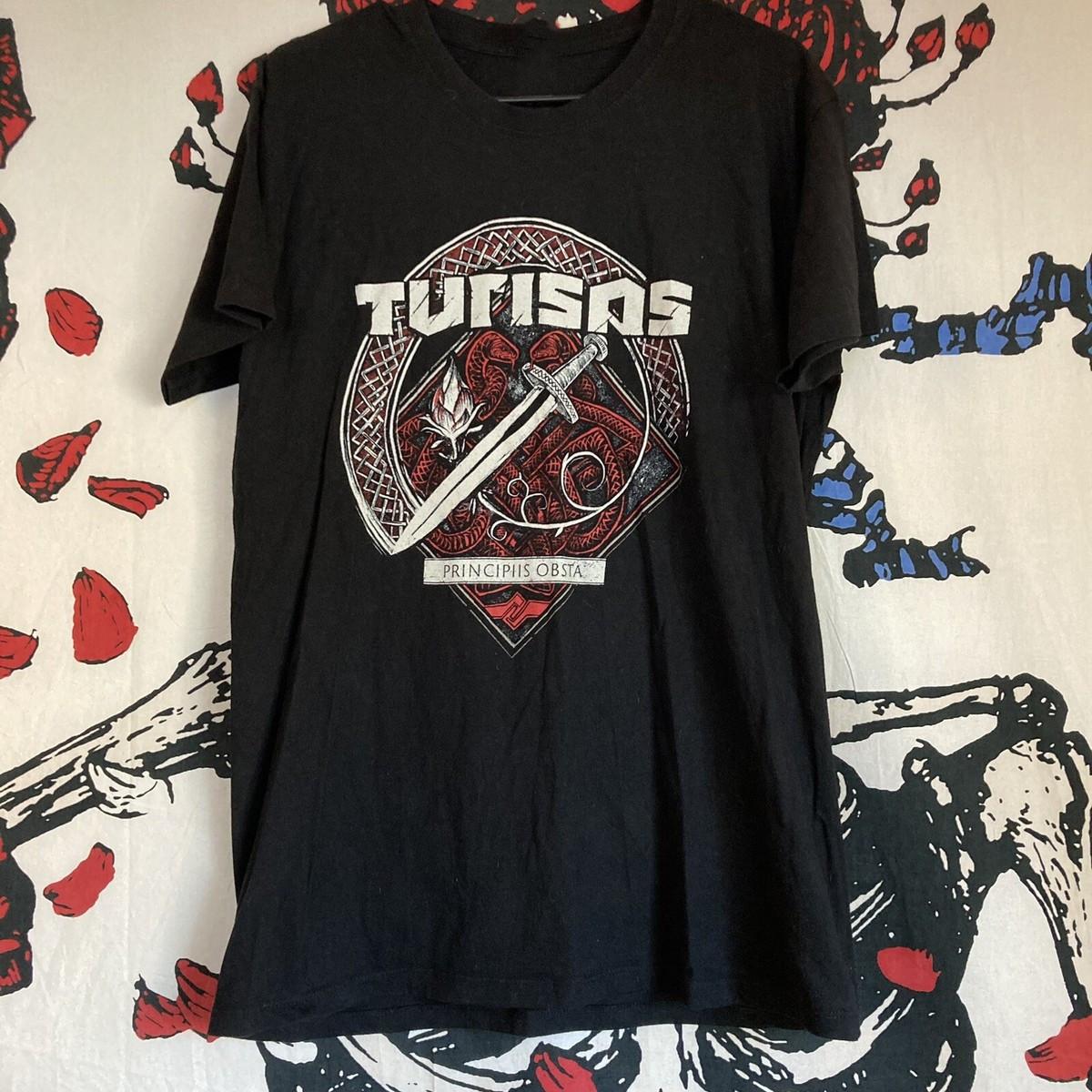 VTG Turisas Band Principiis Obsta Heavy Cotton Black T Shirt S-5XL CM638 M