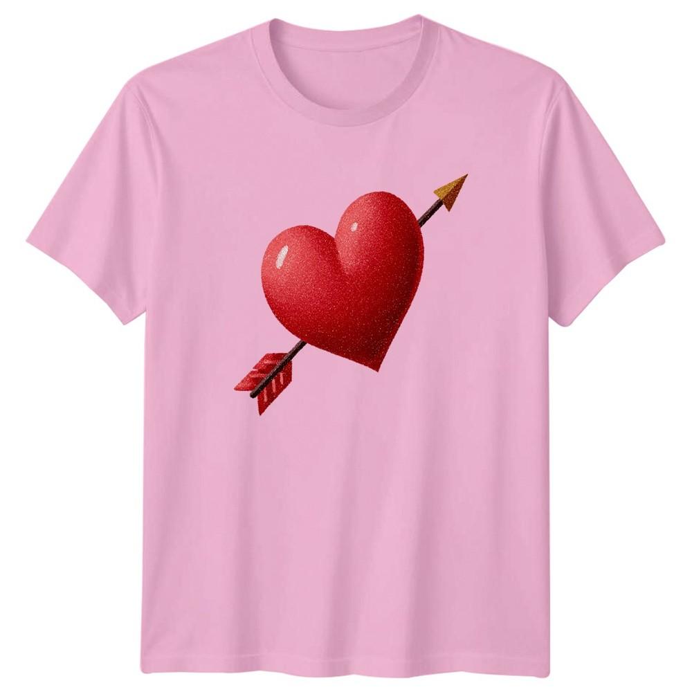 Heart Pierced Arrow Valentines Day Unisexs TShirt Unisexs Tee Graphic Unisex Top