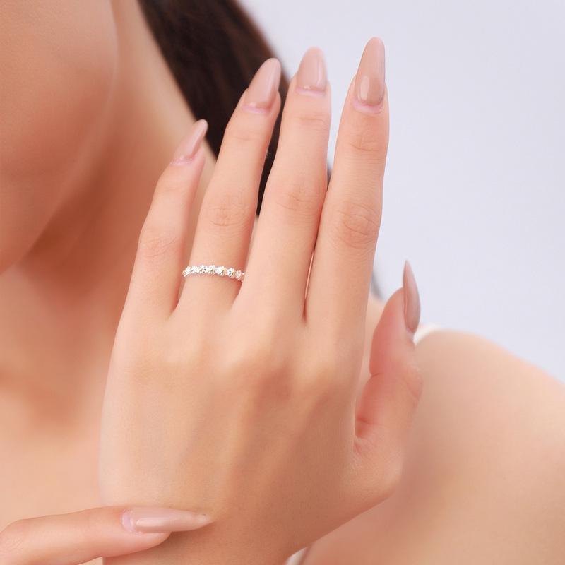 Modian S925 Sterling Silver Daisy Flower Ring - Versatile Japanese-Korean Style Sunflower Design for Women
