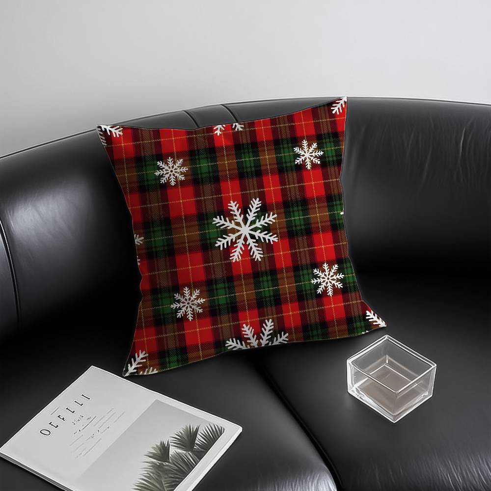 Christmas Snowflake Pattern Cute Pillow Case Anti-dustmite Invisible zipper Sofa Bed
