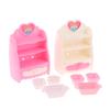 1:6 Dollhouse Miniature Kitchen Storage Cabinet W/Basket Cupboard Model Home Decor Toy Doll House Accessories