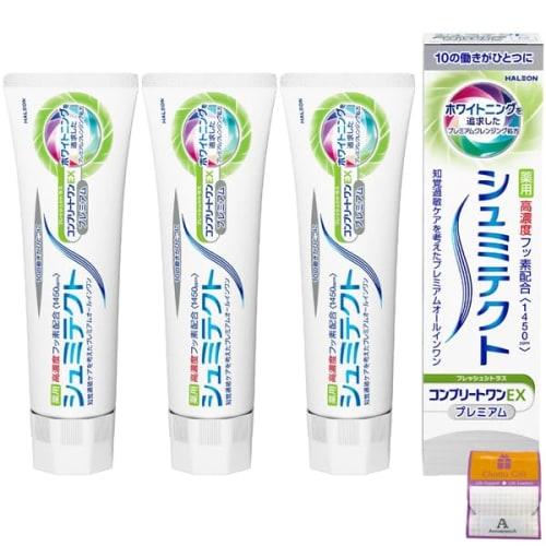 Set of 3: Medicated Shumitect Complete One EX Premium Fresh Citrus, 90g x 3, Anniversarich Oral Care, Includes a Small Gift