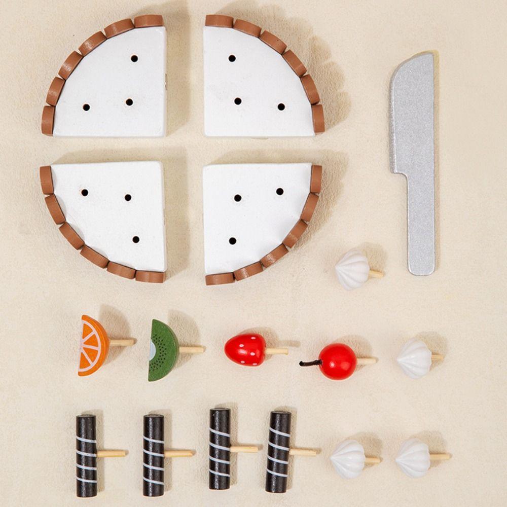 Interactive Birthday Cake Pretend Toy Magnetic Mousse Cake Cutting Game  Party Favor Gift