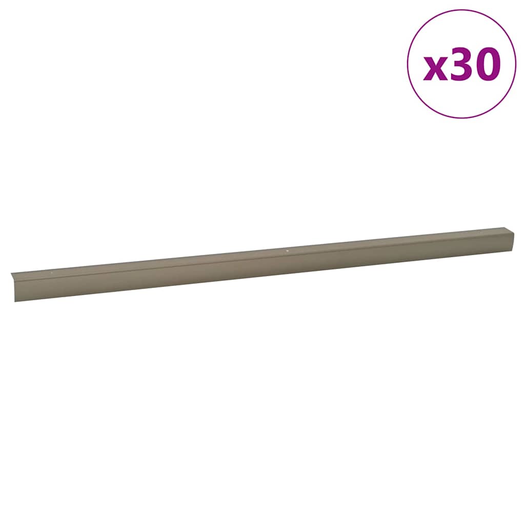 Stair Nosing Profiles 30 pcs Champagne 67 x 3 x 2 cm Aluminum