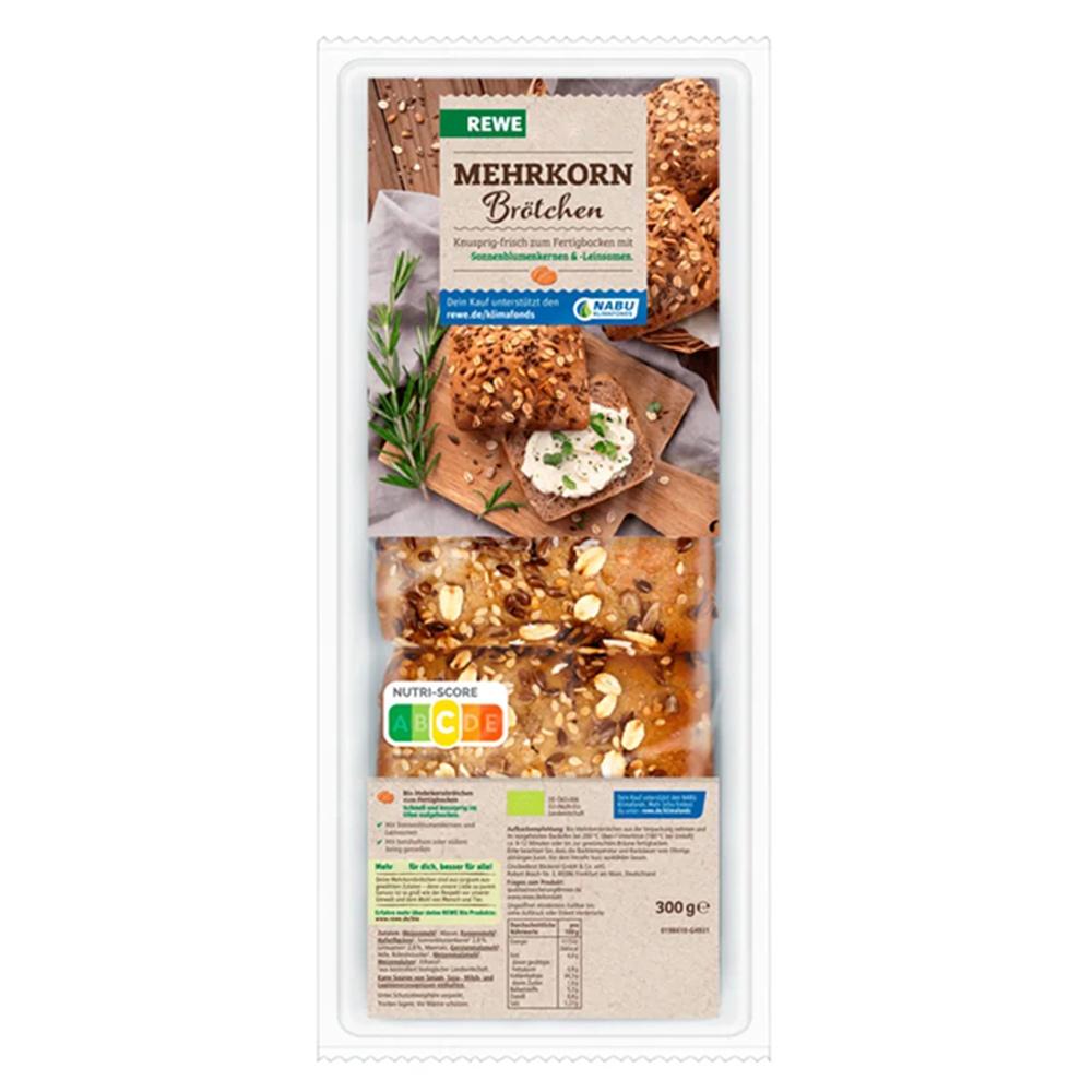 Rewe German Bread Multigrain Brotchen (4 Pieces, 300G)
