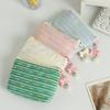 Small Cosmetic Make Up Bag Mini Striped Organizer Bags for Women Lipstick Makeup Case Children Cute Purse Coin Pouch Case