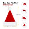 Red White Velvet Classic Fur Merry Christmas Caps (Set of 3) Santa Claus Hats for Kids Babies Adults Caps Santa Claus Hats Christmas Tree Decoration