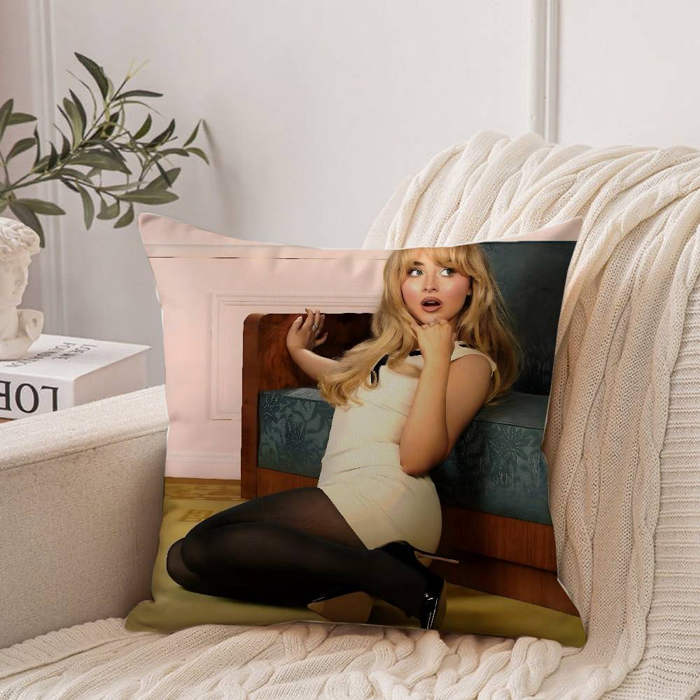 

ГАРЯЧИЙ-Співачка S-Сабріна КарпентерS Наволочка Домашній Декор Плед Для Дивана Ліжка Автомобіля Декор Кімнати Ідея Для Подарунка 20x20Inch