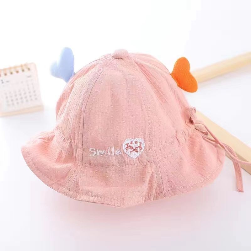 Cute Baby Bucket Hat for Spring and Autumn Adorable Newborn Sun Protection Cap for Boys and Girls Soft Brimmed Fisherman Hat