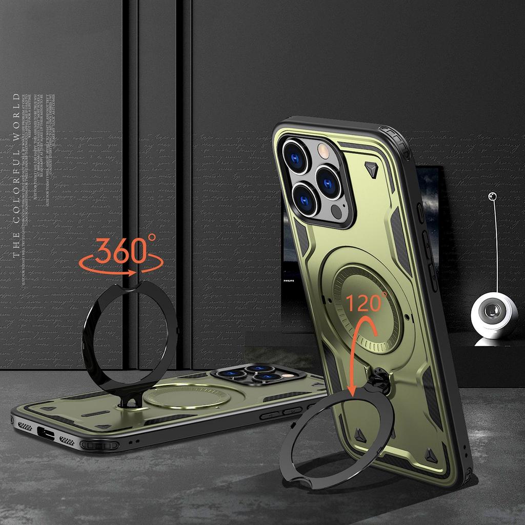 Etui Pokrowiec Na Iphone 16 Pro Hybrid Armor Trendy Magsafe - Zielony