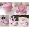 Openable Pink Furniture Jewelry Box Earrings Bracelet Ring Necklace Display Storage Cases Mini Armchair for Dollhouse