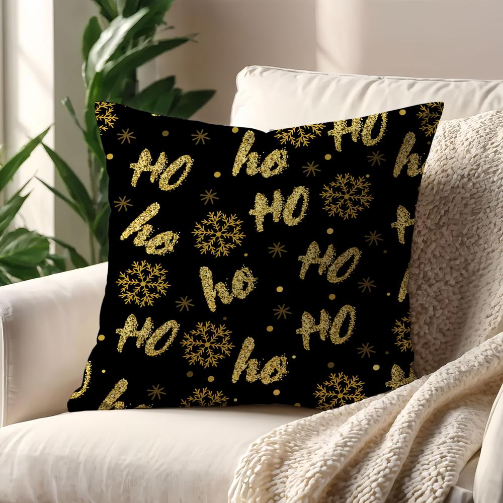 

Christmas Santa Claus Hohoho cushion cover Pillow Cover Decoration Room Home Sofa living Office Car Nordic Simplicity 12x12Inch