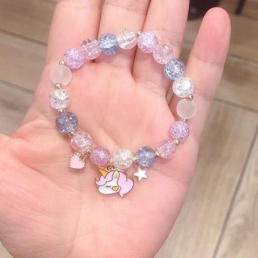 Crystal Bracelet Alloy Colored Beaded Bracelet Student Friendship Fashion Bracelet Bead Glass Hot Selling New Cartoon