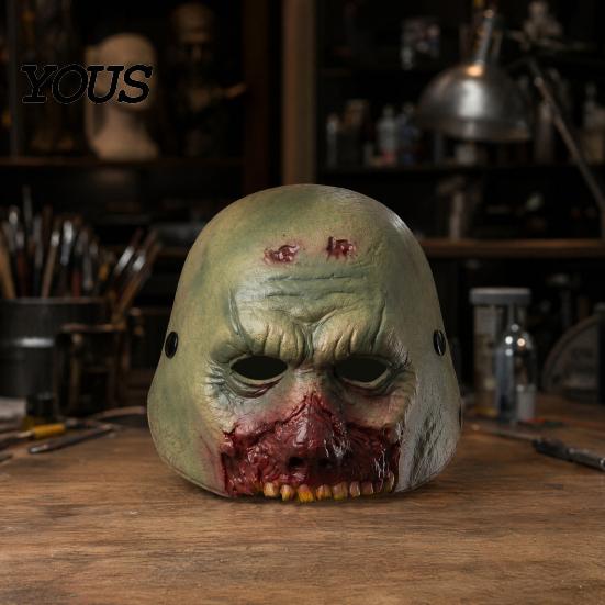 Lightweight Halloween Costume Accessory Zombie Mask, with Realistic Rotting Texture Design, Breathable Mask PU Foam Cosplay for Parties And