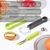 DIY 3 In 1 Watermelon Slice Cutter Scoop Fruit Carving Knife Cutter Fruit Platter Fruit Dig Pulp Separator Kitchen Accessories