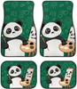Van Car Interior Accessories 4-Piece Car Protector Mat Highland Cow Sunflowers Print All Weather Car Floor Mats Universal Fit Automotive SUV Sedan