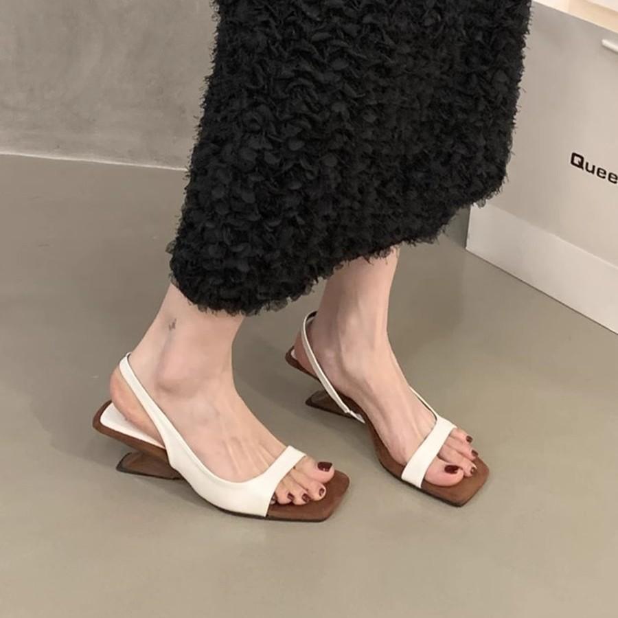 Spot Version~ French Wedge Heel with Sandals Female Gentle Temperament Open-toed High Heels with Skirt Fairy Roman Shoes