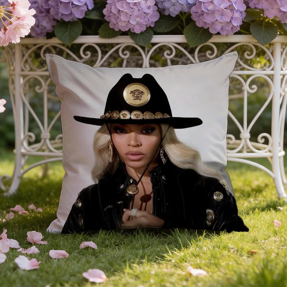 Singer B-Beyonce C-Cowboy Cushion Cover Home & Car Dual-Scene Pillow Cover: Reversible for Premium Comfort
