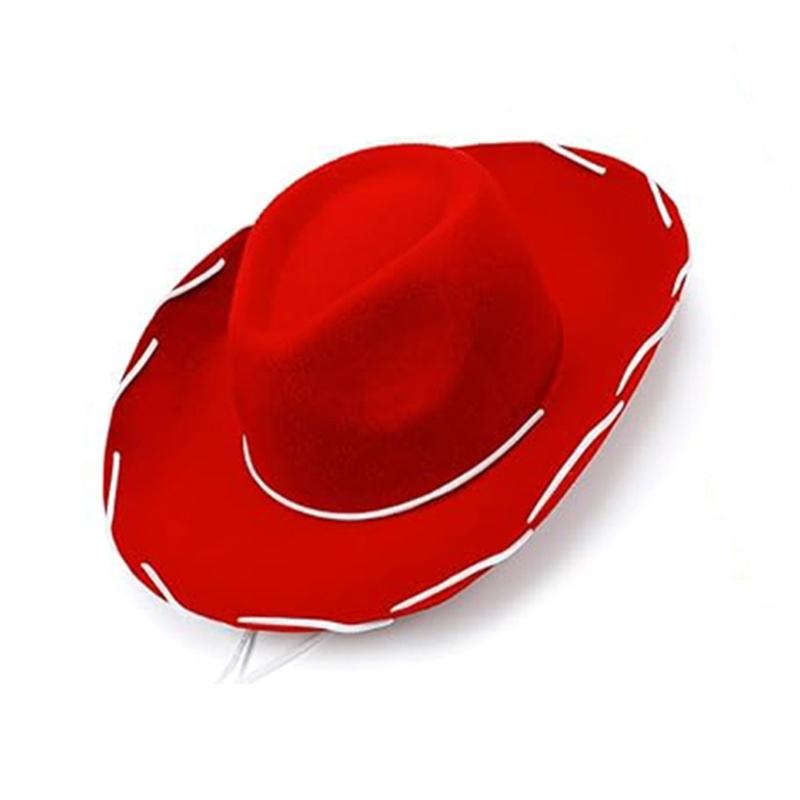 Western Hat Square Scarf Suit Adjustable Jeans Hat Beach Vacation Stylish Hat for Casual Wear and Themed Parties