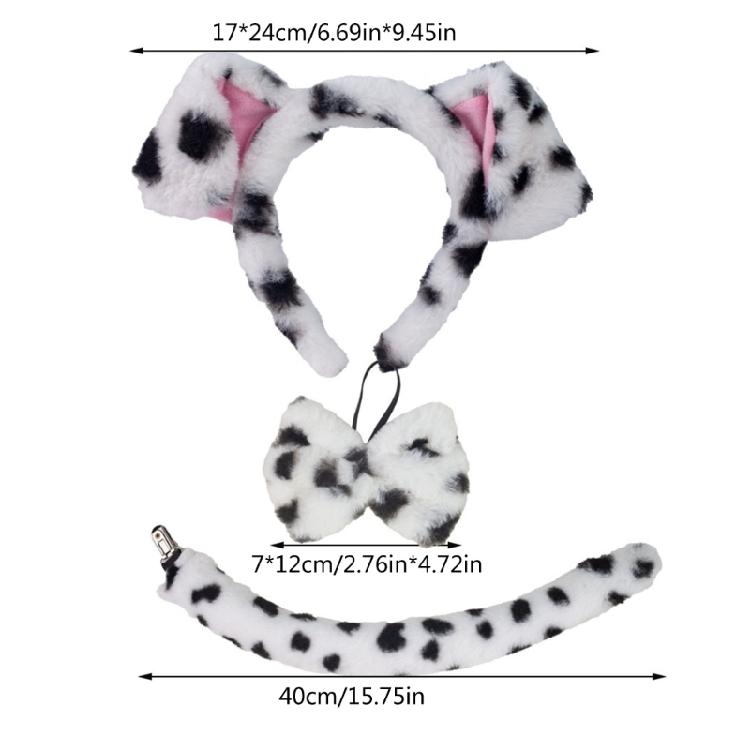 AnimeExpo Dog Role Play Costume Plush Ear Headband/Tail Themed Party Dress Up
