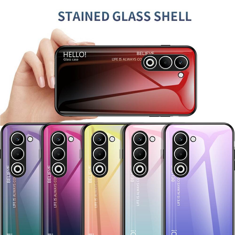 For Oppo A5 5G Case Anti-Scratch Tempered Glass+PC+TPU Phone Cover