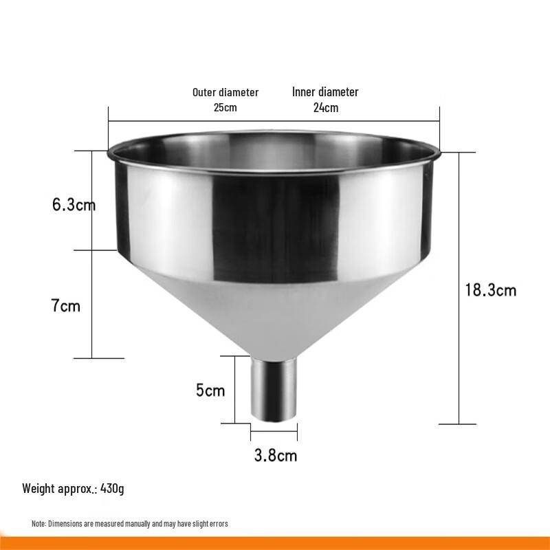 304 Stainless Steel Industrial Funnel with Filter