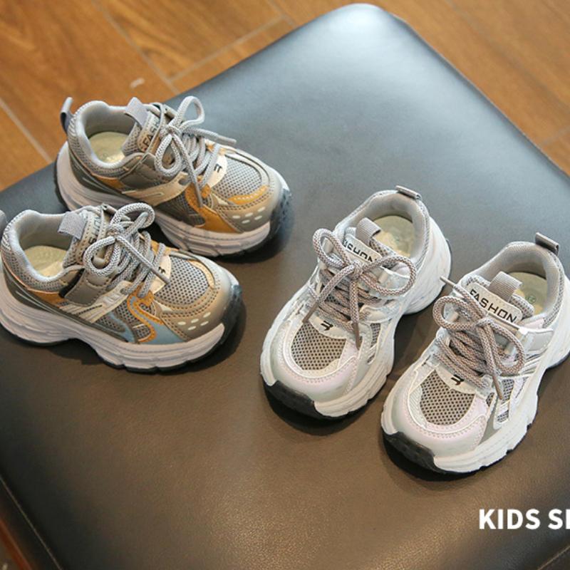 Fashion Girls' Shoes Spring New Children Sports Shoes Soft Soled Boys' Shoe Simple Mesh Shoes Anti Slip Girls Casual Shoe