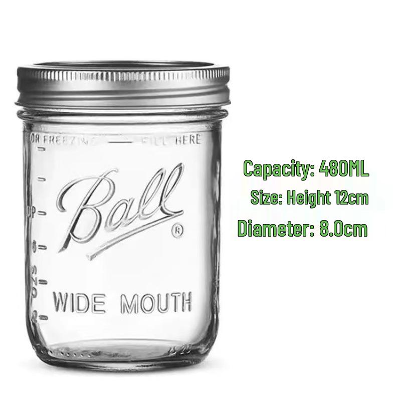 16oz Split Lid Mason Jar for Herbs, Salads, and Oatmeal