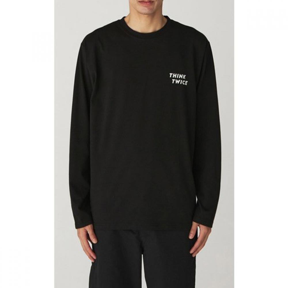 Snow Peak Think Twice Long Sleeve T ShirT Think Twice Long Sleeve T ShirT TS 24au10602bk Black S [ouTdoor cuT Sew menS]