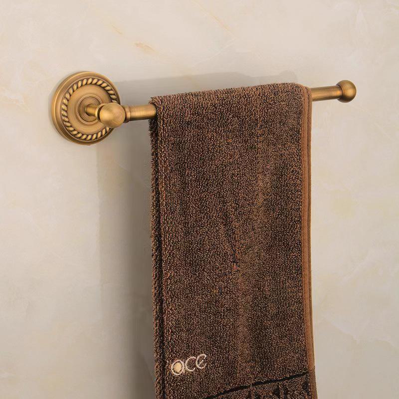 Nordic Copper Antique Twist Towel Rack Set - Bathroom Accessories & Storage