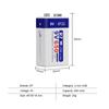 R7 9V USB Batteries 6F22 Rechargeable Batteries 650mAh Lithium Batteries Multifunctional Energy Batteries for KTV Microphone Metal Detector