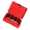 Kit de 5 douilles à torsion pour 4 écrous de roue endommagés ou usés, avec extracteur de verrous (17, 19, 21 et 22 mm). Accessoire auto.